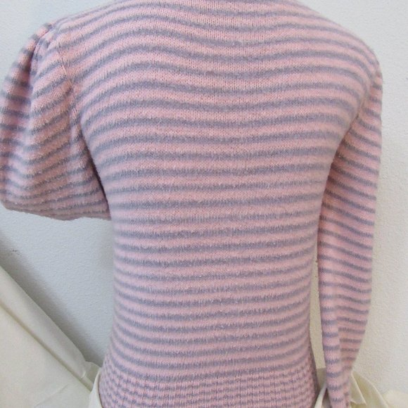 Pink And Gray Striped / Stretch / Size Medium / Warm Sweater - Picture 5 of 8